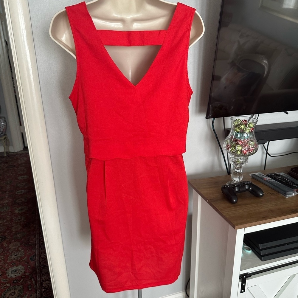 Double Zero Red Sleeveless Dress size Large - Picture 2 of 7